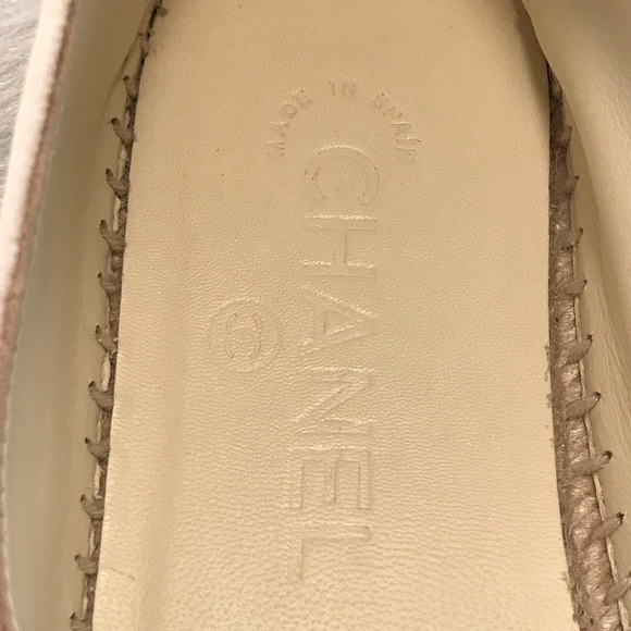 CHANEL Espadrilles Velvet White/Black - Picture 5 of 6